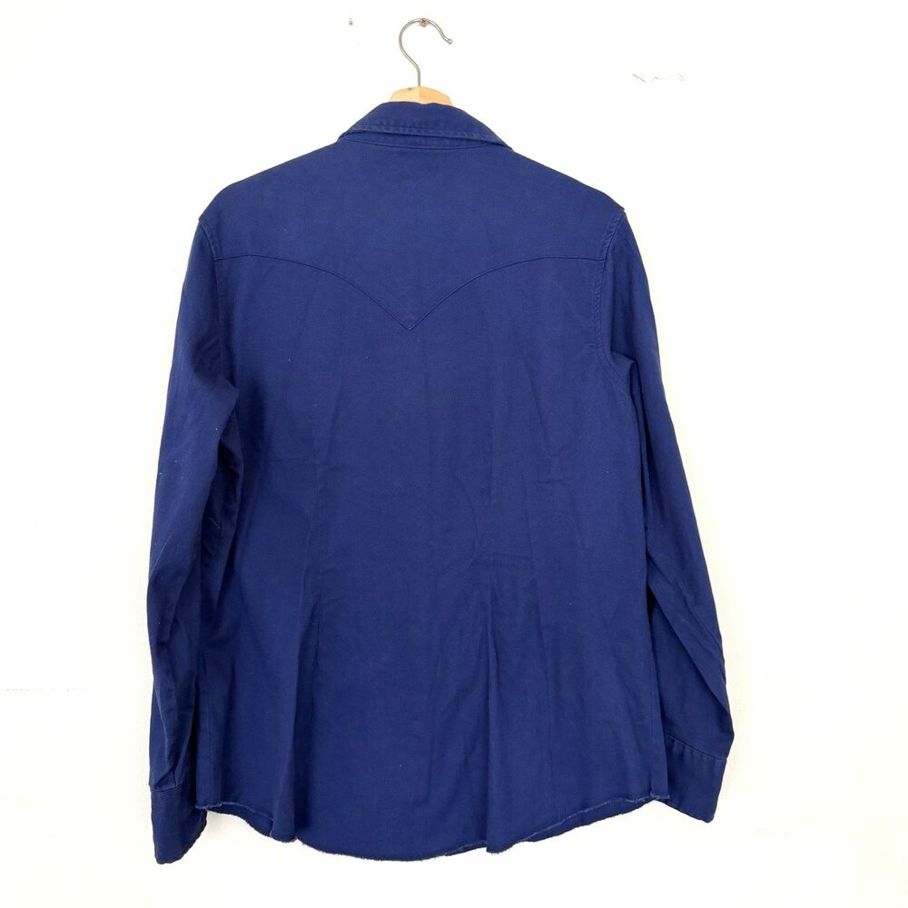 VTG 90s Wrangler Women’s Western Denim Pearl Snap Long Sleeve Shirt Size Large - Picture 3 of 7